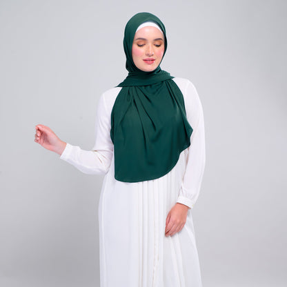 [As-Is] Instant Tag n' Go Shawl l Chiffon Silk in Emerald Green