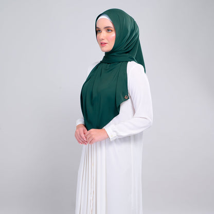 [As-Is] Instant Tag n' Go Shawl l Chiffon Silk in Emerald Green