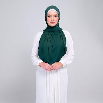 [As-Is] Instant Tag n' Go Shawl l Chiffon Silk in Emerald Green