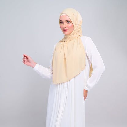 [As-Is] Instant Tag n' Go Shawl l Chiffon Silk in Light Daffodil
