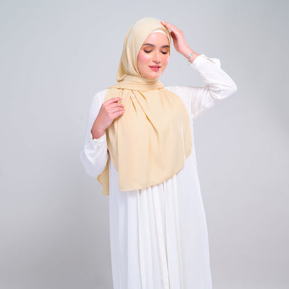 [As-Is] Instant Tag n' Go Shawl l Chiffon Silk in Light Daffodil