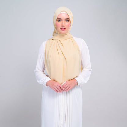 [As-Is] Instant Tag n' Go Shawl l Chiffon Silk in Light Daffodil