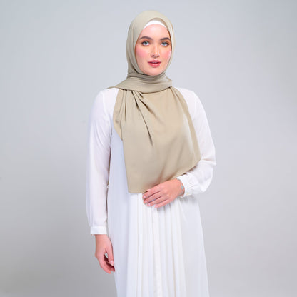 [As-Is] Instant Tag n' Go Shawl l Chiffon Silk in Light Moss