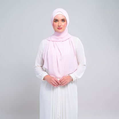[As-Is] Instant Tag n' Go Shawl l Chiffon Silk in Light Pink