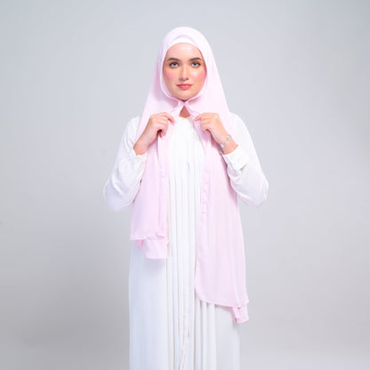 [As-Is] Instant Tag n' Go Shawl l Chiffon Silk in Light Pink