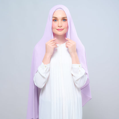 [As-Is] Instant Tag n' Go Shawl l Chiffon Silk in Lilac