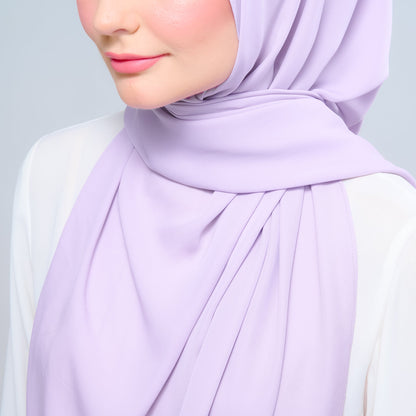 [As-Is] Instant Tag n' Go Shawl l Chiffon Silk in Lilac