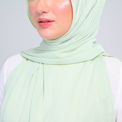 [As-Is] Instant Tag n' Go Shawl l Chiffon Silk in Lime Green