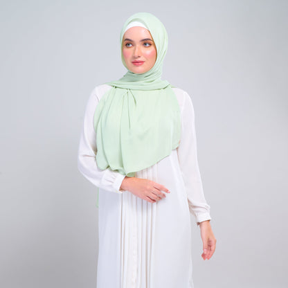 [As-Is] Instant Tag n' Go Shawl l Chiffon Silk in Lime Green