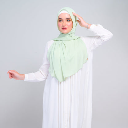 [As-Is] Instant Tag n' Go Shawl l Chiffon Silk in Lime Green
