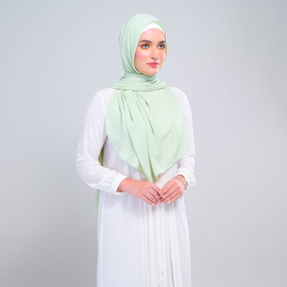 [As-Is] Instant Tag n' Go Shawl l Chiffon Silk in Lime Green