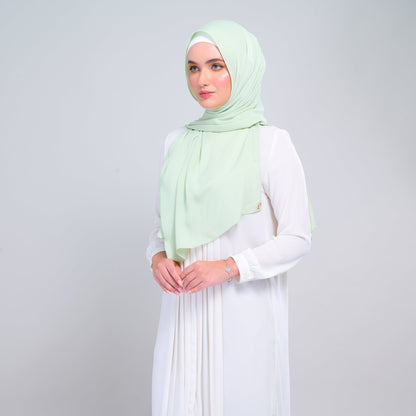 [As-Is] Instant Tag n' Go Shawl l Chiffon Silk in Lime Green
