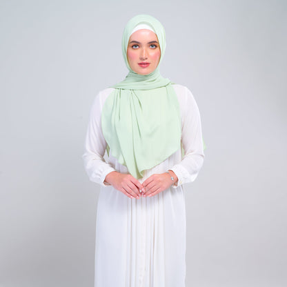[As-Is] Instant Tag n' Go Shawl l Chiffon Silk in Lime Green