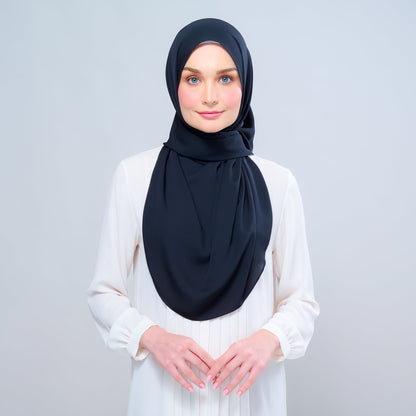 [As-Is] Instant Tag n' Go Shawl l Chiffon Silk in Pitch Black