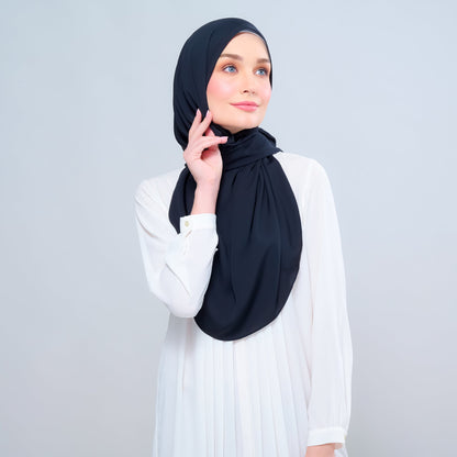 [As-Is] Instant Tag n' Go Shawl l Chiffon Silk in Pitch Black
