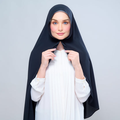 [As-Is] Instant Tag n' Go Shawl l Chiffon Silk in Pitch Black