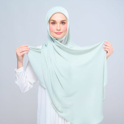[As-Is] Instant Tag n' Go Shawl l Chiffon Silk in Pistachio Green