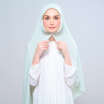 [As-Is] Instant Tag n' Go Shawl l Chiffon Silk in Pistachio Green
