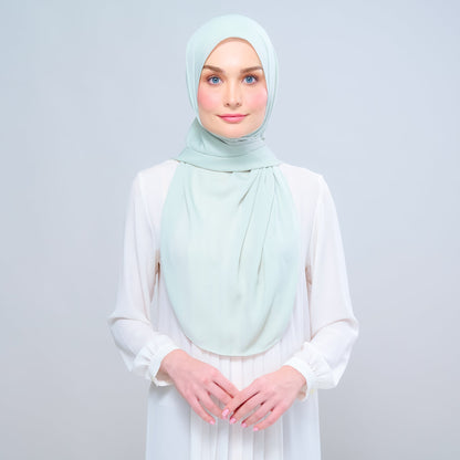 [As-Is] Instant Tag n' Go Shawl l Chiffon Silk in Pistachio Green