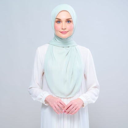[As-Is] Instant Tag n' Go Shawl l Chiffon Silk in Pistachio Green