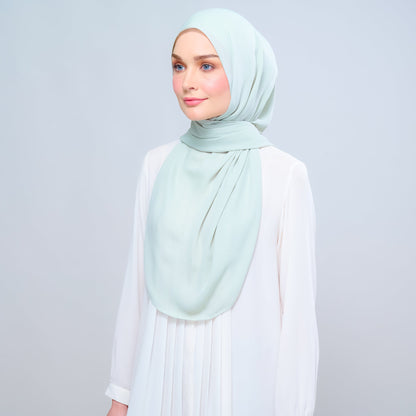 [As-Is] Instant Tag n' Go Shawl l Chiffon Silk in Pistachio Green