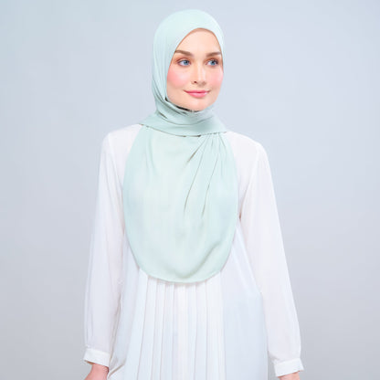 [As-Is] Instant Tag n' Go Shawl l Chiffon Silk in Pistachio Green