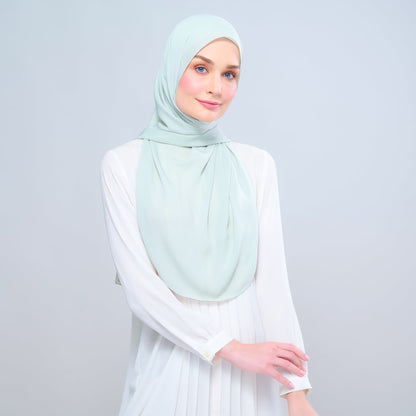 [As-Is] Instant Tag n' Go Shawl l Chiffon Silk in Pistachio Green