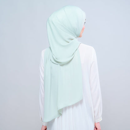 [As-Is] Instant Tag n' Go Shawl l Chiffon Silk in Pistachio Green