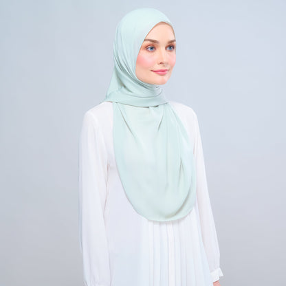 [As-Is] Instant Tag n' Go Shawl l Chiffon Silk in Pistachio Green
