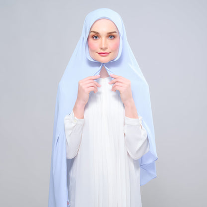 [As-Is] Instant Tag n' Go Shawl l Chiffon Silk in Powder Blue
