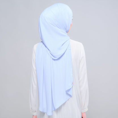 [As-Is] Instant Tag n' Go Shawl l Chiffon Silk in Powder Blue