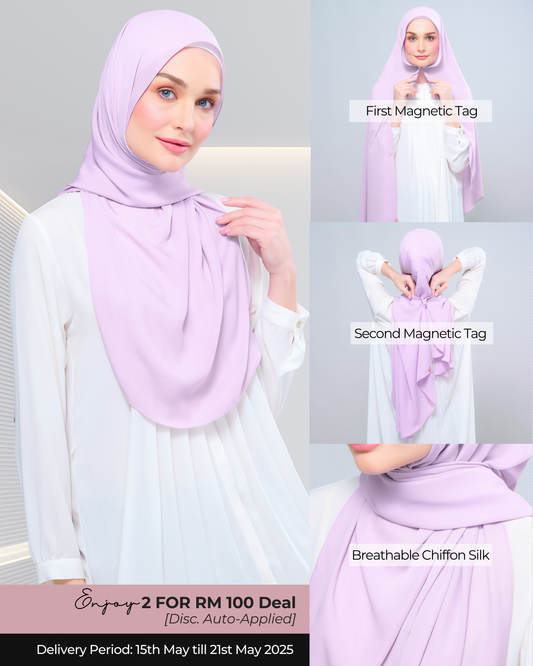 Instant Tag n' Go Shawl l Chiffon Silk 2.0 in Soft Orchid