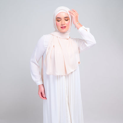 [As-Is] Instant Tag n' Go Shawl l Chiffon Silk in Warm Beige