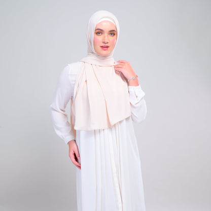 [As-Is] Instant Tag n' Go Shawl l Chiffon Silk in Warm Beige