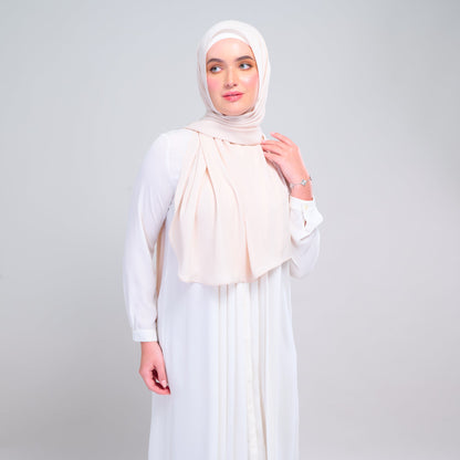 [As-Is] Instant Tag n' Go Shawl l Chiffon Silk in Warm Beige