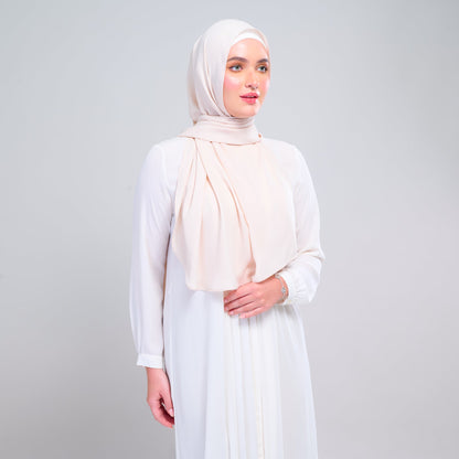 [As-Is] Instant Tag n' Go Shawl l Chiffon Silk in Warm Beige