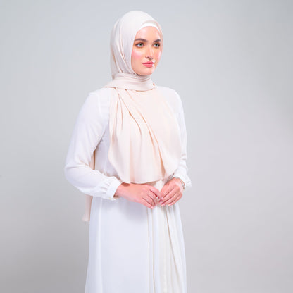 [As-Is] Instant Tag n' Go Shawl l Chiffon Silk in Warm Beige
