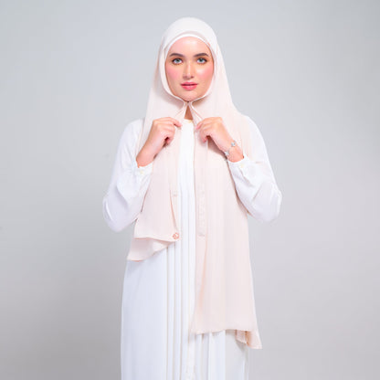 [As-Is] Instant Tag n' Go Shawl l Chiffon Silk in Warm Beige