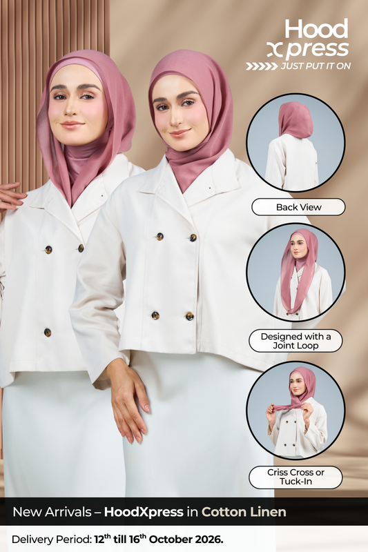 HoodXpress | Cotton Linen in Dusty Pink