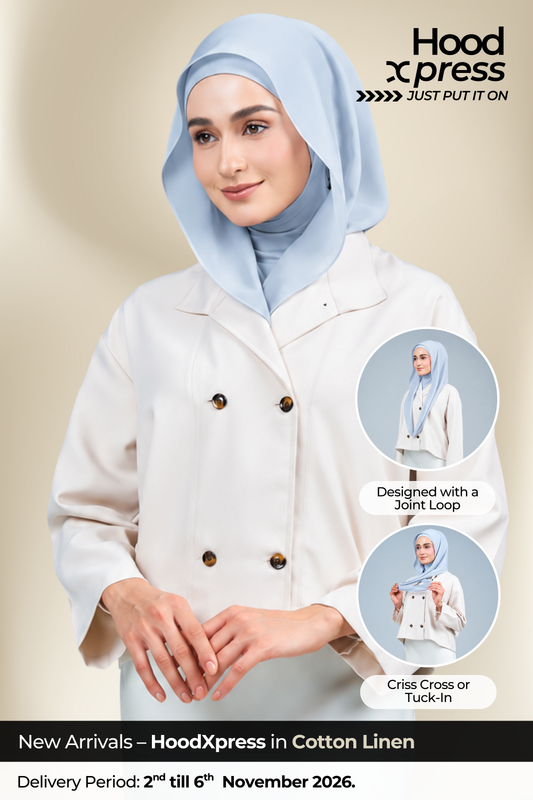HoodXpress | Cotton Linen in Dusty Blue