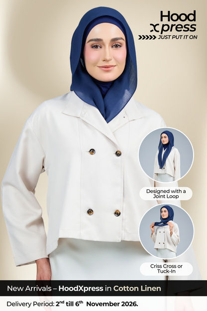 HoodXpress | Cotton Linen in Navy