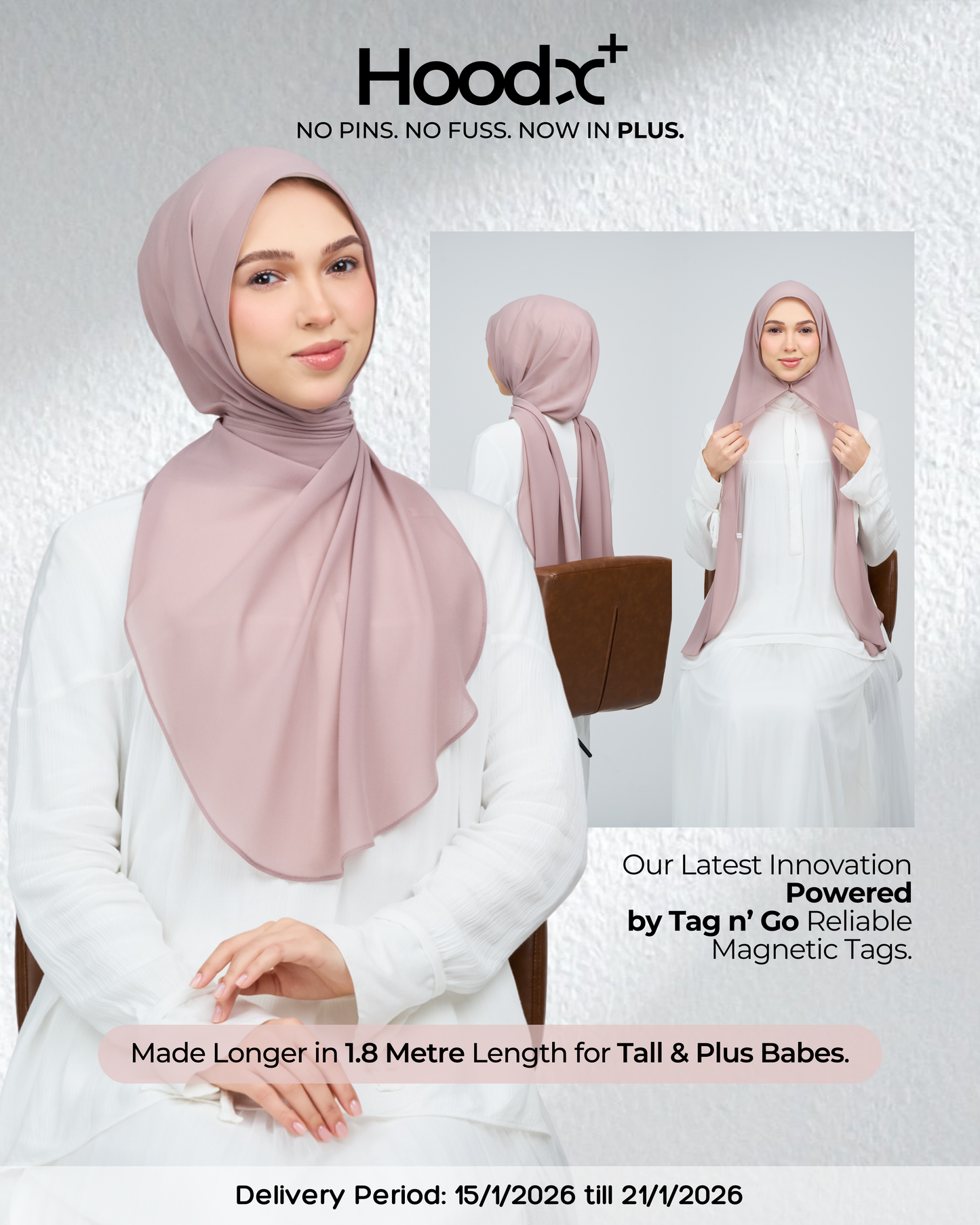 HoodX⁺Plus Curve in Ash