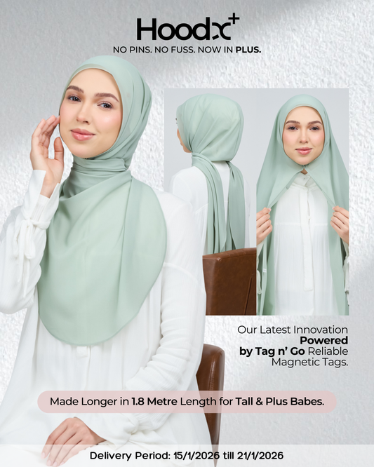 HoodX⁺Plus Curve in Dusty Green