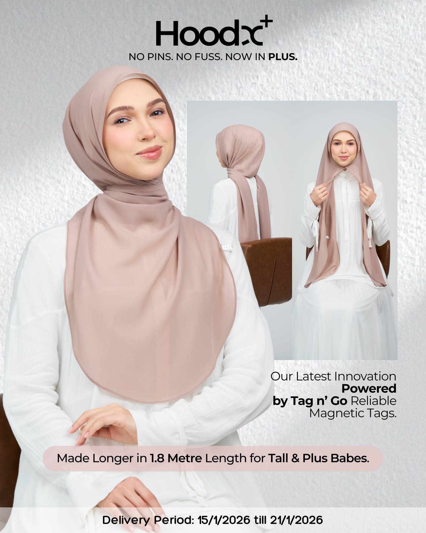 HoodX⁺Plus Curve in Latte