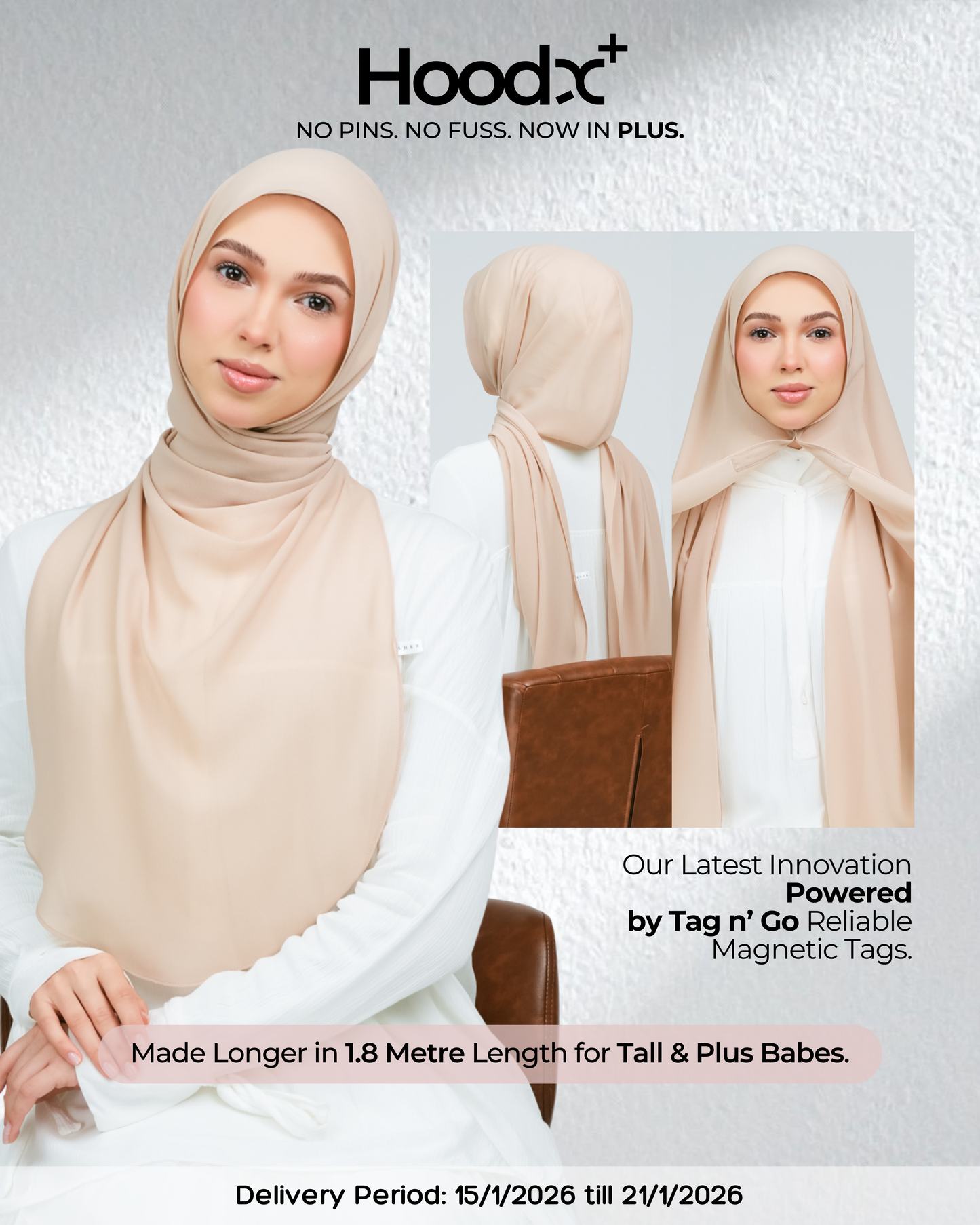 HoodX⁺Plus Curve in Light Fawn