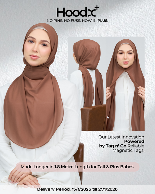 HoodX⁺Plus Curve in Rich Brown