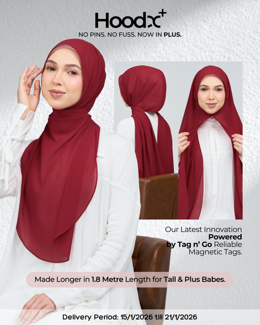 HoodX⁺Plus Curve in Rouge