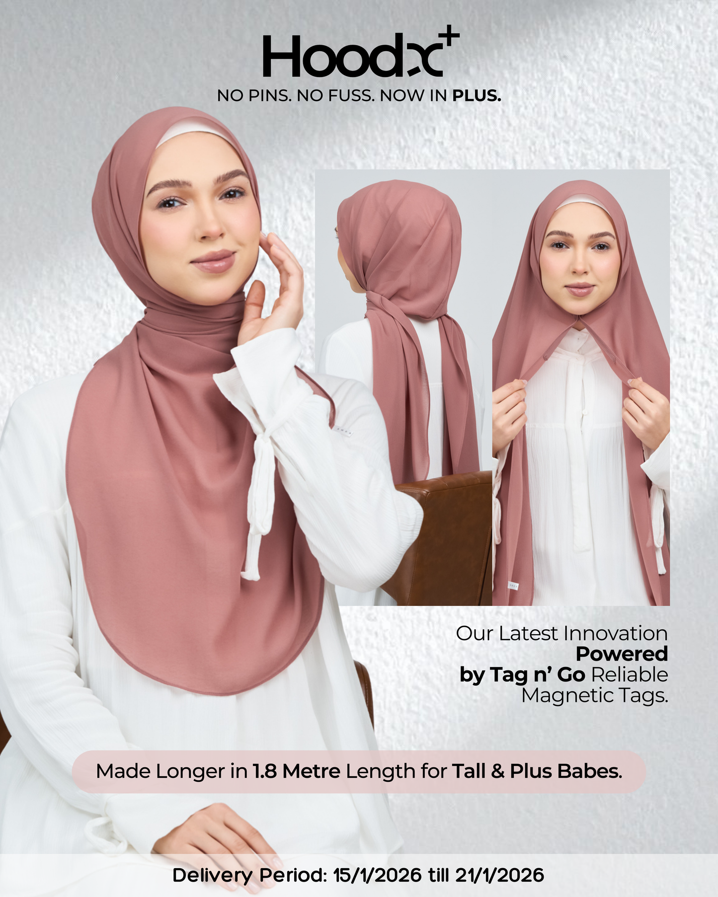 HoodX⁺Plus Curve in Turkish Rose