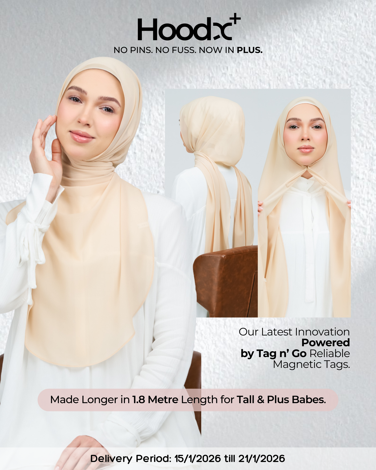 HoodX⁺Plus Curve in Warm Vanilla