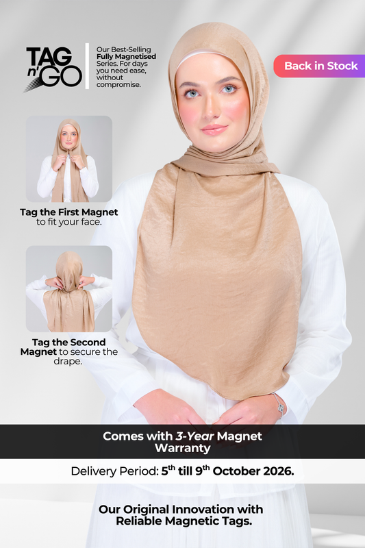 Instant Tag n' Go Shawl | Textured Silk in Caramel Latte